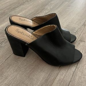 Splendid Open-Toe Block Heel Mules in Size 10